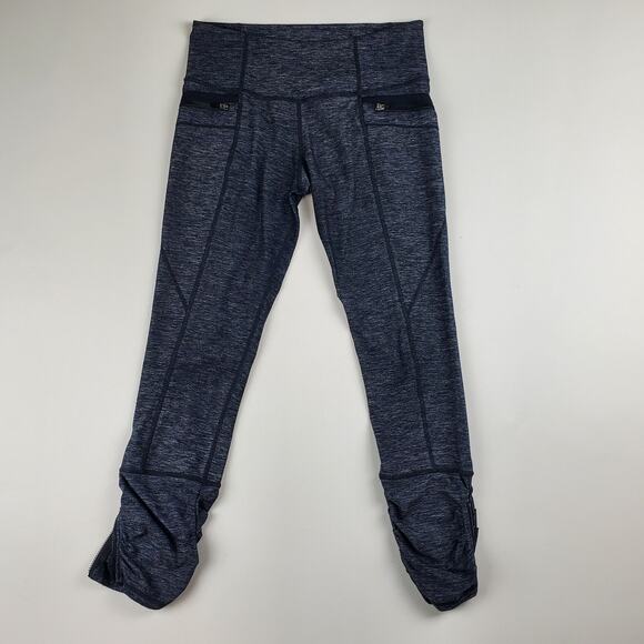 Lululemon Speed Tight Athletic Ruched Zip Cuff Pocket Legging Pant Size 6 - Picture 1 of 10